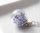 Vergissmeinnicht Kette in 925 Sterling Silber mit echten blauen Blüten, Glaskugel  Anhänger  Ø 16 mm