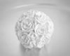 3D Duftstein *Rosen* Blume Kugel weiß Handarbeit für Duftöl Raumduft