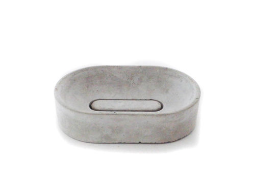 Beton Seifenschale oval, Schwammhalter, modernes minimalistisches  Design / B-Ware