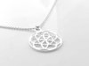 Kette Lebensblume, Blume des Lebens, Mandala Anhänger, echt 925 Sterling Silber Halskette