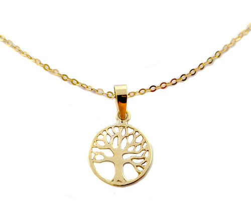 echt Gold 333 8k Lebensbaum Baum des Lebens Halskette